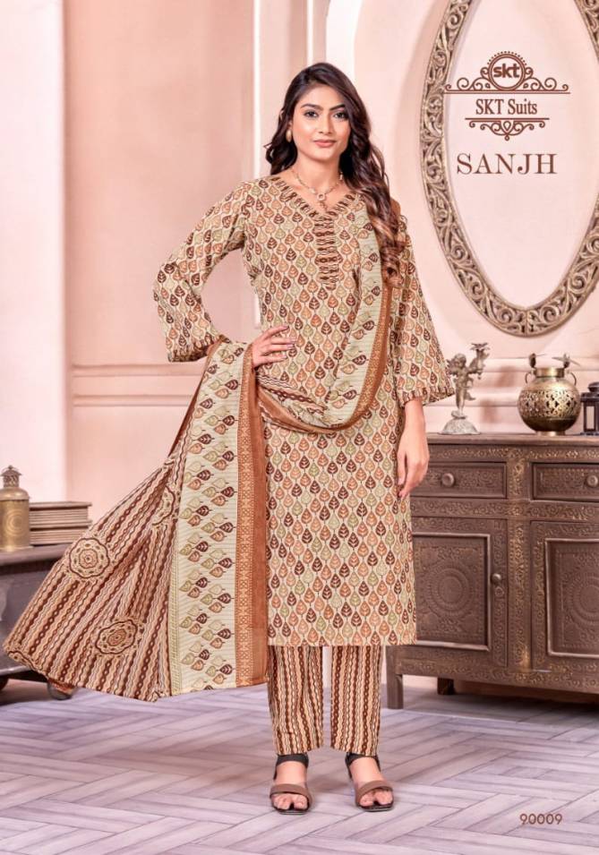 SKT Sanjh Digital Printed Cotton Dress Material Wholesale Clothing Suppliers In India